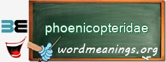 WordMeaning blackboard for phoenicopteridae